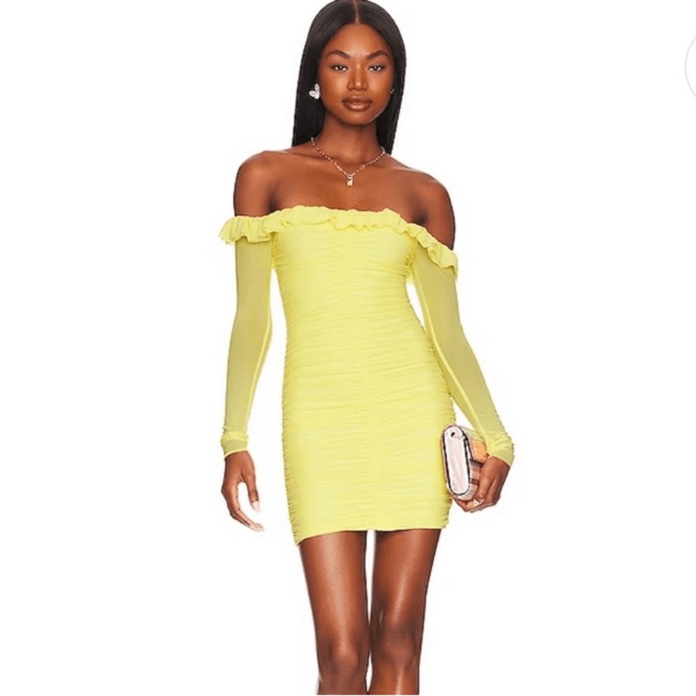 Revolve Majorelle yellow mini dress NWT